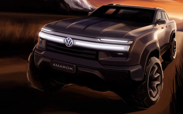 Nova VW Amarok 2027: primeira imagem teaser revelada
